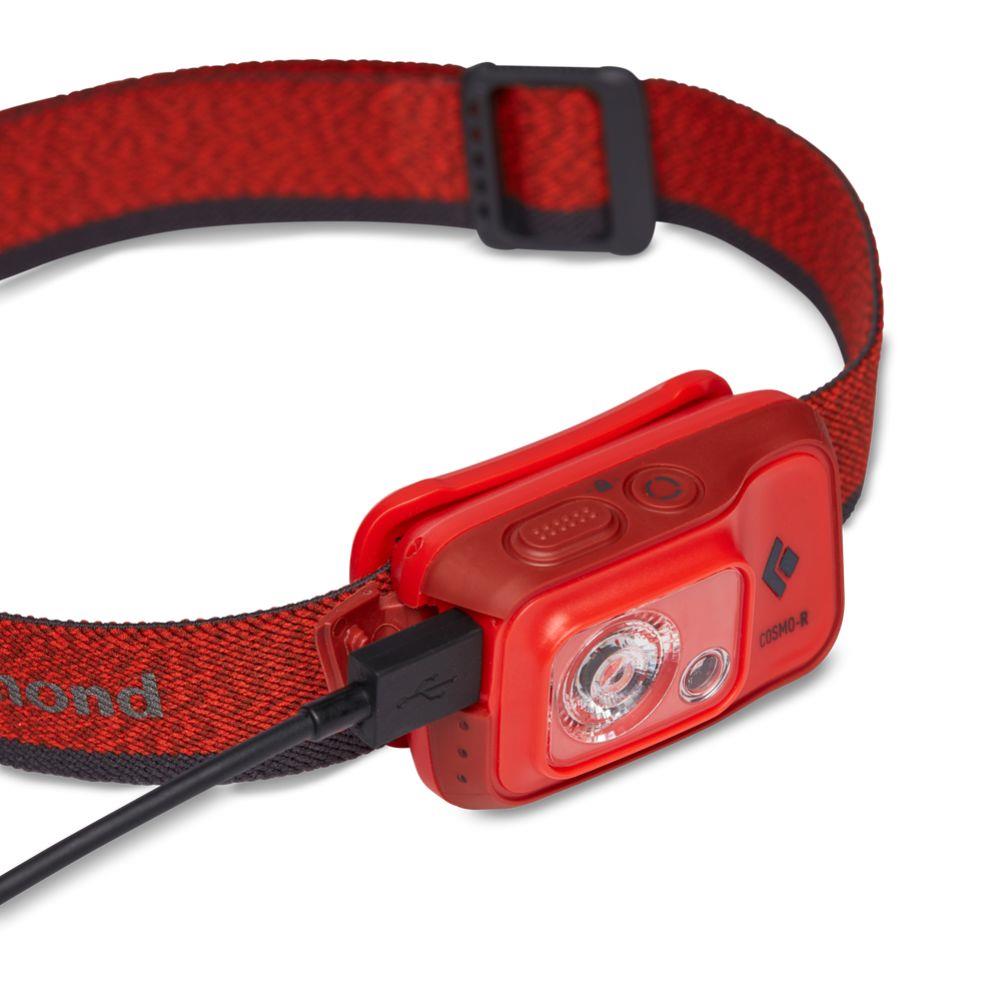 Black Diamond Cosmo 350 Lumen Rechargeable Head Torch (Octane) plug in