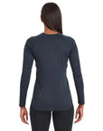 Montane Women's Fem Dart Long Sleeve T-shirt (Eclipse Blue) model back