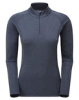 Montane Women's Dart Zip Neck Long Sleeve T-Shirt (Eclipse) main