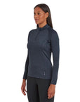 Montane Women's Dart Zip Neck Long Sleeve T-Shirt (Eclipse) angle