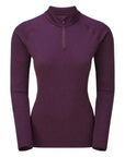 Montane Women's Dart Zip Neck Long Sleeve T-Shirt (Saskatoon Berry)