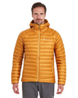 Montane Men's Anti-Freeze Packable Hooded Down Jacket (Flame Orange) model front