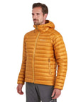 Montane Men's Anti-Freeze Packable Hooded Down Jacket (Flame Orange) model angle