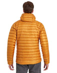 Montane Men's Anti-Freeze Packable Hooded Down Jacket (Flame Orange) model back