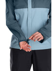 Rab Women's Downpour Eco Waterproof Jacket (Orion Blue/Citadel) sleeve