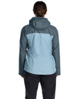 Rab Women's Downpour Eco Waterproof Jacket (Orion Blue/Citadel) back