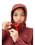 Rab Women's Downpour Eco Waterproof Jacket (Deep Heather/Red Grapefruit)