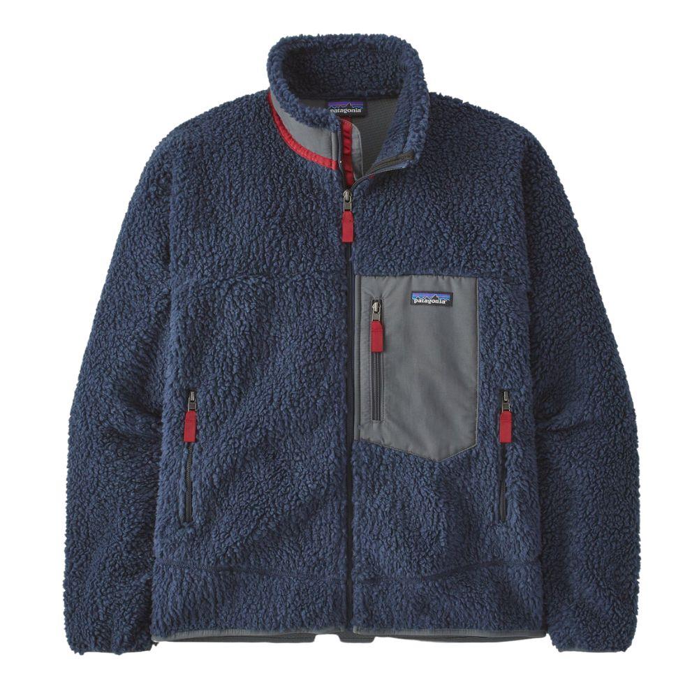 Patagonia Men's Classic Retro-X Fleece Jacket (New Navy w/Wax Red