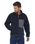 Patagonia Men's Classic Retro-X Fleece Jacket (New Navy w/Wax Red)