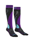 Bridgedale Women's Midweight Merino Endurance Over Calf Ski Socks (Graphite Purple)