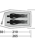 Easy Camp Energy 200 Compact Tent - 2 Man Tent - Size