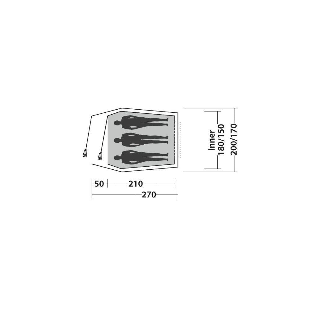 Easy Camp Energy 300 Tent - Measurements