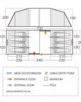 Vango Castlewood 800xl Package Tent - 8 Man Poled Family Tent (Includes Footprint)