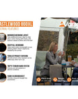 Vango Castlewood 800xl Package Tent - 8 Man Poled Family Tent (Includes Footprint)