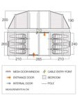 Vango Castlewood Air 800xl Package Tent - 8 Man Airbeam Family Tent