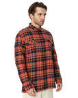 Patagonia Men's Insulated Organic Cotton Midweight Fjord Flannel Shirt model angle