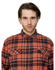 Patagonia Men's Insulated Organic Cotton Midweight Fjord Flannel Shirt close up
