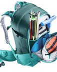 Deuter Women’s Freerider 28 Sl Ski Tour Backpack packed