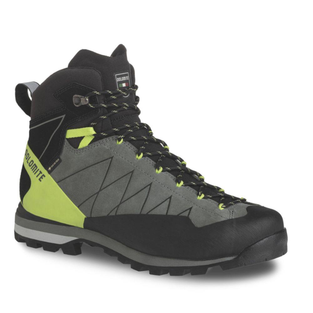 Dolomite Men's Crodarossa Hi Gore-tex Shoe (Silver Green/Lime
