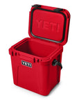 Yeti Roadie 24 Cool Box (Rescue Red) lid open