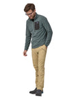 Patagonia Men's R1 Air zip-Neck (Nouveau Green) fullbody