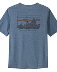 Patagonia Men’s Capilene Cool Daily Graphic Shirt (’73 Skyline: Utility Blue X-Dye) - Back
