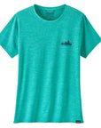 Patagonia Women's Capilene Cool Daily Graphic Shirt(73 Skyline: Subtidal Blue X-Dye)