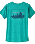 Patagonia Women's Capilene Cool Daily Graphic Shirt(73 Skyline: Subtidal Blue X-Dye) back