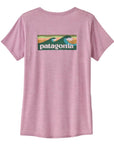 Patagonia Women’s Capilene Cool Daily Graphic Shirt – Waters (Boardshort Logo: Milkweed Mauve X-Dye)