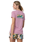 Patagonia Women’s Capilene Cool Daily Graphic Shirt – Waters (Boardshort Logo: Milkweed Mauve X-Dye)