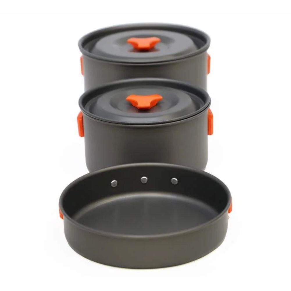 Vango Hard Anodised 4 Person Cook Kit front to back