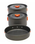 Vango Hard Anodised 4 Person Cook Kit front to back
