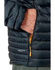 Rab Men's Microlight Alpine Recycled Down Jacket (Beluga) bottom pocket