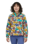 Patagonia Women's Lightweight Synchilla® Snap-T® Fleece Pullover (Tree Connection Big/Fresh Teal)