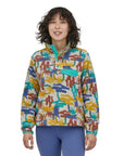 Patagonia Women's Lightweight Synchilla® Snap-T® Fleece Pullover (Tree Connection Big/Fresh Teal)