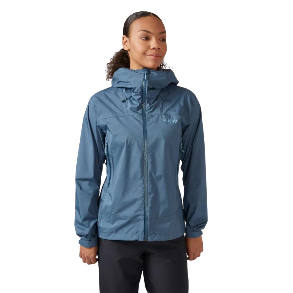 RAB Women's Downpour Plus 2.0 Waterproof Jacket (Orion Blue)