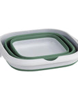 Outwell Collaps Bucket Square w/lid (Shadow Green) flat open lid