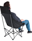 Outwell Emilio Folding Chair (Black) man sitting on chair