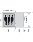 Outwell Sunhill 3 Air Tent - 3 Man Tent diagram where to sleep