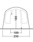Outwell Sunhill 3 Air Tent - 3 Man Tent measurements