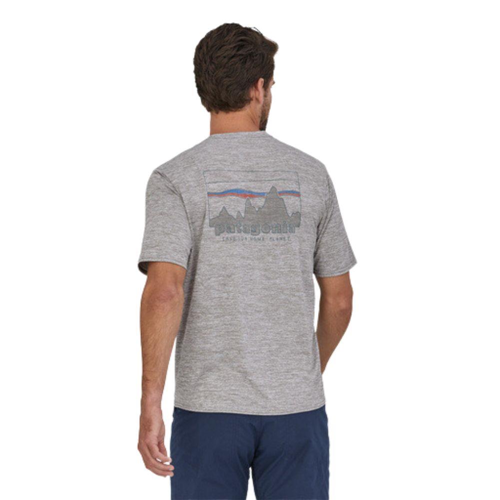 Patagonia Men's Capilene Cool Daily Graphic Shirt ('73 Skyline: Feather Grey) model back