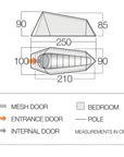 Vango Soul 100 - 1-Man Tunnel Tent (Deep Blue) diagram