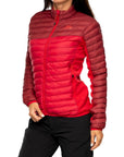 Mountain Equipment Women's Particle Insulated Jacket (Capsicum/TibetanRed) model wearing