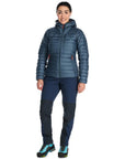 Rab Women's Microlight Alpine Down Jacket (Orion Blue) model front