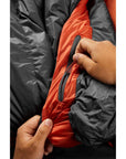 Rab Ascent 500 Down Sleeping Bag - Regular -Right Zip (Graphene) inner zip