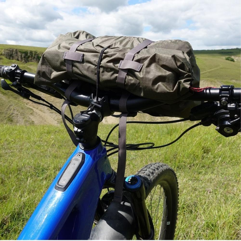 MSR Hubba Hubba 1 Tent - 1 Man Bikepacking Tent attached on top of bike
