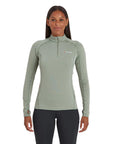 Montane Women's Allez Micro Pull-On Fleece Jacket (Pale Sage) front view
