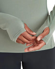 Montane Women's Allez Micro Pull-On Fleece Jacket (Pale Sage) holes on sleeve