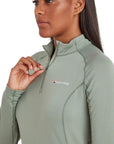 Montane Women's Allez Micro Pull-On Fleece Jacket (Pale Sage) zipper