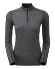 Montane Women's PRIMINO 140 Zip Neck Baselayer (Black)